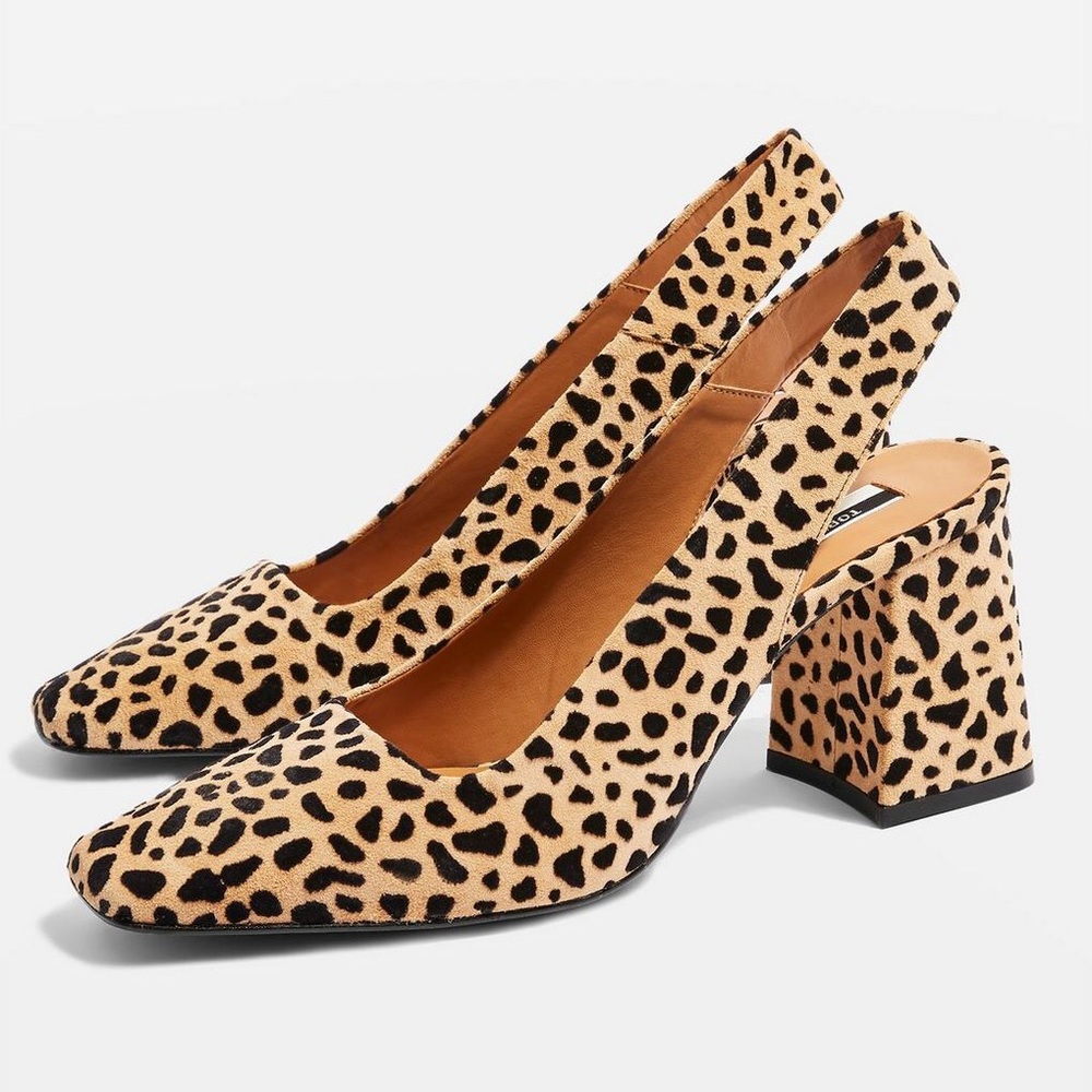 Gainor Leopard Slingback Topshop